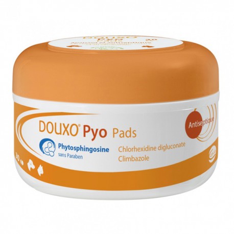 Douxo Pyo Pads - Disques de coton imprégnés pour chien et chat