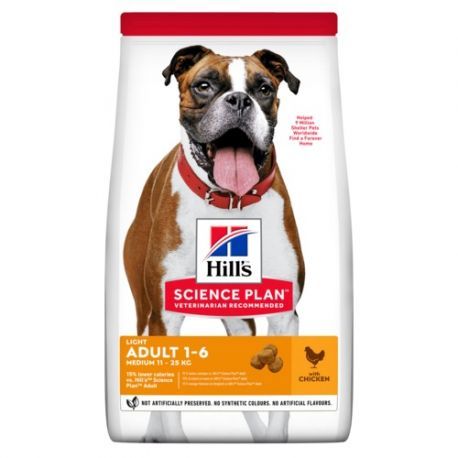 Hill's Science Plan Canine Adult Medium Light - Croquettes pour chien
