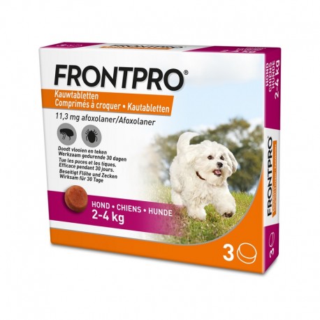 Frontpro - Comprimés anti-puces et anti-tiques pour chiens