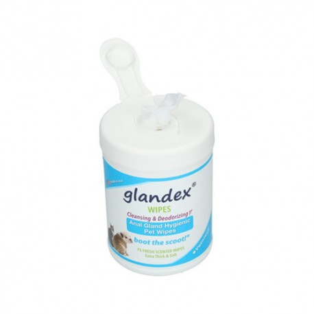 Lingettes Glandex pour chien et chat