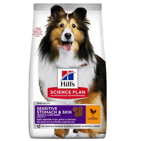 Hill's Science Plan Canine Adult Sensitive Stomach & Skin - Croquettes