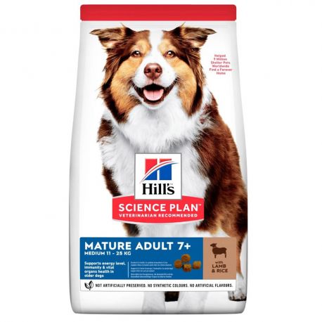 Hill's Science Plan Canine Mature Adult 7+ toutes races à l' Agneau et au Riz