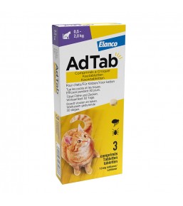 AdTab 12 mg - Comprimés anti-puces et anti-tiques pour chats