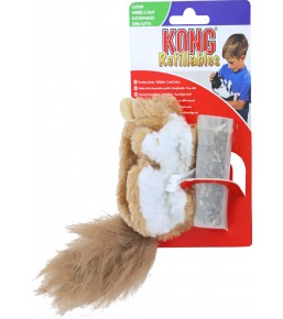 KONG Ecureuil - Jouet pour chat avec herbe à chat