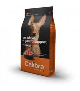 Calibra Expert+ Adult Sensitive + Gastro Support Dinde - Croquettes pour chien